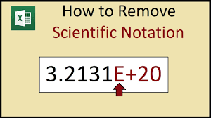 How To Remove Scientific Notation From Large Numbers In Excel Youtube
