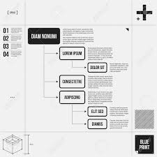 organization chart template in draft style eps10