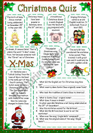 Answer these questions to get. Christmas Quiz Esl Worksheet By Blizzard1