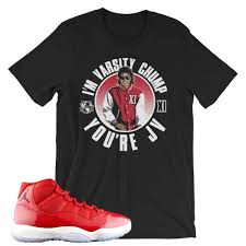 Red Black And White Jordan 11 Shirt Jordan 11 Retro Michael Jackson Shirt Sneaker Match Tees Jordan Shirts Shirts