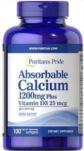 Promotes mood balance, muscle & joint function, cardio & brain health, and more. Absorbable Calcium 1200 Mg W Vitamin D3 100 Softgels Puritan S Pride