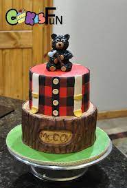 Lumberjack Baby Shower Cake Cake By Cakes For Fun Cakesdecor
