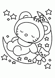 Here is a coloring sheet of a cheerful cheerleader trying to motivate her team by. Baby Coloring Pages Hello Kitty Coloring4free Coloring4free Com