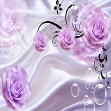 Custom Photo Wallpaper 3d Floral Purple Rose Silk Background Modern Simple Romantic Living Room Bedroom Custom Photo Wallpaper Purple Wallpaper Photo Wallpaper