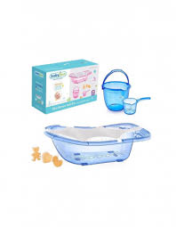 Compare prices & save money on bath towels. Babyjem Baby Bath Set 5 Pcs Transparent Blue Online In Pakistan Zubaidas Com Online Store