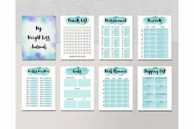 The table is composed of headings, date. Printable Weight Loss Journal And Tracker Fitness Progress 1368197 Customizable Templates Design Bundles