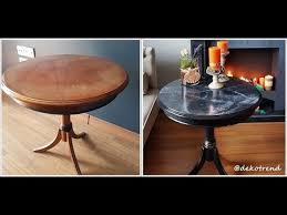 Mermer Gorunumlu Yuvarlak Sehpa Youtube