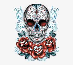 Celebrate the day of the dead with a collection of 40 sugar skull coloring pages. Sugar Skull Clipart Rose Sugar Skulls And Roses Transparent Png 675x675 Free Download On Nicepng