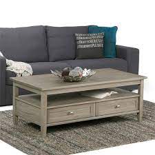 It is for this reason we designed the connaught entryway storage cabinet. Simpli Home Warm Shaker Coffee Table In Distressed Gray Axwsh001 Gr