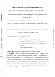 Steven johnson sendromu nedir, neden olur, belirtileri nelerdir? Pdf Lipids Regulate The Hydrolysis Of Membrane Bound Glucosylceramide By Lysosomal B Glucocerebrosidase Gba1