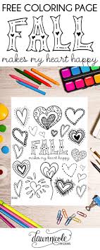 Relax with the best color by number app for adults! Fall Happy Heart Coloring Page Dawn Nicole Designs Free Coloring Pages Heart Coloring Pages Free Printable Coloring Pages