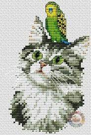 • now you can see your.pdf pattern on the screen in your browser, download it, or have it emailed to you. Cross Stitch Patterns Free Download As Pdf File With Cat And Bird Kanavice Seccade Fotograf