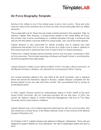 Download Air Force Biography Template In 2020 Biography Template Book Report Templates Country Report