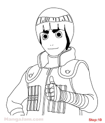Find out how to sketch, draw, and then color the finished work in the simple, guided steps of the lesson. How To Draw Rock Lee From Naruto Mangajam Com Naruto Sketch Naruto Drawings Easy Rock Lee Naruto