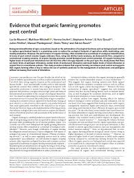 July 2018 to january 2019. Pdf Evidence That Organic Farming Promotes Pest Control