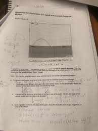 V fy = v iy + a y *t. Solved 123 20 Worksheet For Exploration 3 5 Uphill And Chegg Com