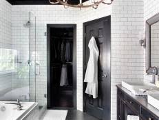 I want to do that with black and white tile. 50 Black And White Bathrooms Black And White Bathroom Ideas Hgtv
