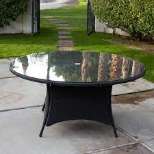 (1) 36 round dining table. Belham Living Meridian 63 In Flat Wicker Round Patio Dining Table With Umbrella Hole W Hampton Bay Patio Furniture Round Patio Dining Table Patio Side Table