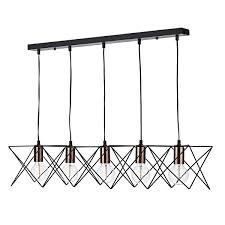 We have all types of lighting for every room in the home. Dar Lighting Midi 5 Light Bar Pendant Black And Copper Knees Trowbridge
