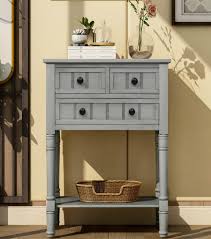 Here, you can find stylish console tables that cost less than you thought possible. Entryway Table With Drawers Shelf Segmart 23 X13 Small Console Table Sofa Table With Storage Elegant Console Table Small Entry Table For Small Spaces Living Room Hallway Foyer Study Gray H1083