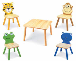 Four Friends Table And Chair Set Kids Furniture Animal Chair Kids Room Furniture