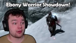 Skyrim: Epic Battle Against the Ebony Warrior