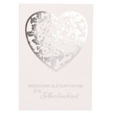 Hochzeitsjubiläum gratulieren möchte der kann dies mit einem bild besonders gut bewerkstelligen. Gluckwunschkarte Herzliche Gluckwunsche Zur Silberhochzeit 6 Stuck Vivat De