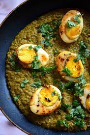 Kolhapuri Green Masala Egg Curry Recipe Egg Recipes For Dinner Indian Food Recipes Egg Curry