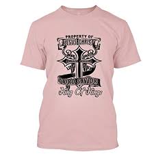 Everybody will love these church shirts! Bigtees Christian T Shirt Property Of Jesus Christ Cool T Shirts Design Unisex Xl Pink Wantitall