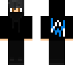 dan wolf alan walker mask and hood on minecraft skin dan wolf alan walker mask and hood on