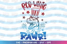 Find & download free graphic resources for tyrannosaurus rex. 4th Of July Svg Red White And Rawr Svg T Rex Dinosaur 568746 Svgs Design Bundles