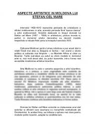O parte dintre poveştile pe care le auzim în ziua de astăzi despre ştefan cel mare pot fi exagerări. Referat Aspecte Artistice In Moldova Lui Stefan Cel Mare 337032 Graduo