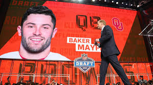 Baker mayfield addressed the media via zoom on november 18, 2020. Baker Mayfield Is The No 1 Pick Of The Nfl Draft As He Goes To Cleveland Browns The National
