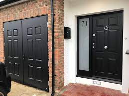 Georgian Front Entrance Door With A Matching Side Hinged Garage Door For More Designs You Can Visit Our Website W Doors Garage Doors Side Hinged Garage Doors