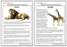 Worksheets Of Comprehension On Animals Which Includes Interesting Animals Facts And 10 Comprehension Question Animal Facts Animal Report Writing Elephant Facts