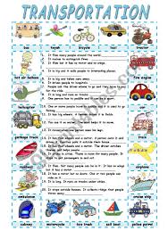 transportation esl worksheet by blizzard1
