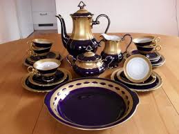 Sluzhba Kofe Dlya 6 Chelovek Bez Gebackschale Fon Henneberg Farfora Realnogo Kobalta S Atzgold S 30 H Godov Vse Chast Kaffeeservice Henneberg Porzellan Kobalt