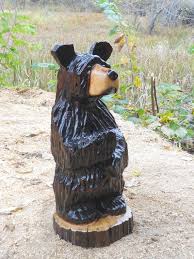 Original Chainsaw Carved Wood Black Bear Hand By Alwayscarving 140 00 Chainsaw Carving Patterns Bear Carving Chainsaw Carving