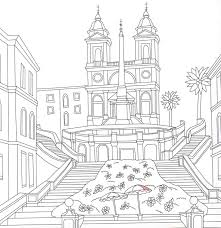 Flowers are there to compliment her beauty at the background. Italy Coloring Travel Coloringbook Secret Garden Coloring Book Coloring Books Coloring Pages