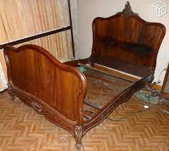 bois de lit ancien noyer massif lit bois relooker meuble mobilier de salon