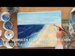 Meer Wolken Malen Mit Acryl Anleitung Tutorial Lasurtechnik Youtube Wolken Malen Acryl Malen Youtube Malen