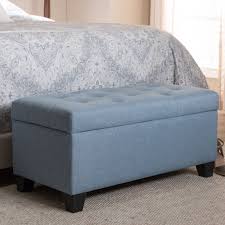 Baxton Studio Michaela Modern And Contemporary Light Blue Fabric Upholstered Storage Ottoman Bsows Fabric Storage Ottoman Storage Ottoman Upholstered Storage