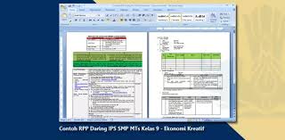 Silahkan anda download selengkapnya melalui link di bawah ini! Rpp Daring Ips Smp Mts Kelas 9 Ekonomi Kreatif Arsip Guru