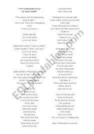 We did not find results for: English Worksheets Lyrics To The Thanksgiving Song By Adam Sandler
