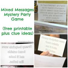 Check spelling or type a new query. Mystery Party Game Mixed Messages Free Printable Mystery Party Game Mystery Games For Kids Mystery Dinner Party