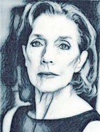 a sketch drawing of Linda Marlowe