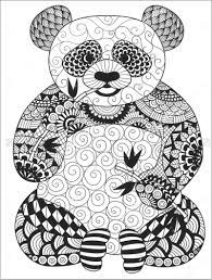 Color my panda bear coloring pictures with your brothers and sisters or share them with friends. Zentangle Panda Coloring Page For Adults Coloringbay