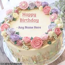 Birthday Cake With Name Edit Happy birthday flowers are very good form of send your greeting on birthday to your friends and family. birthday cake with name edit