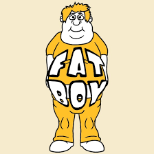 fat boy spruch mann fett dick clipart comic cartoo' Bio-Täschchen |  Spreadshirt