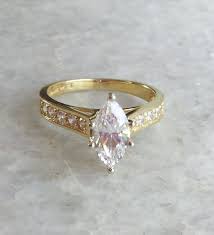 14k Gold Marquise Ring Simulated Marquise Diamond Etsy Engagement Rings Marquise Gold Marquise Ring Marquise Ring